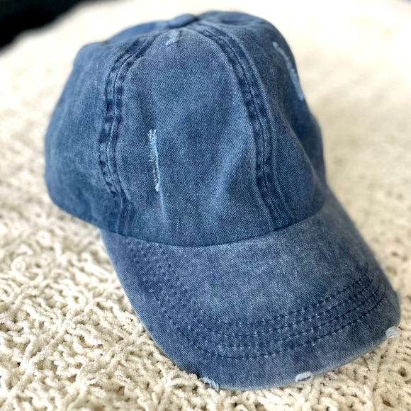 David and Young Baseball Cap - Distressed Denim - Picture 2 of 6